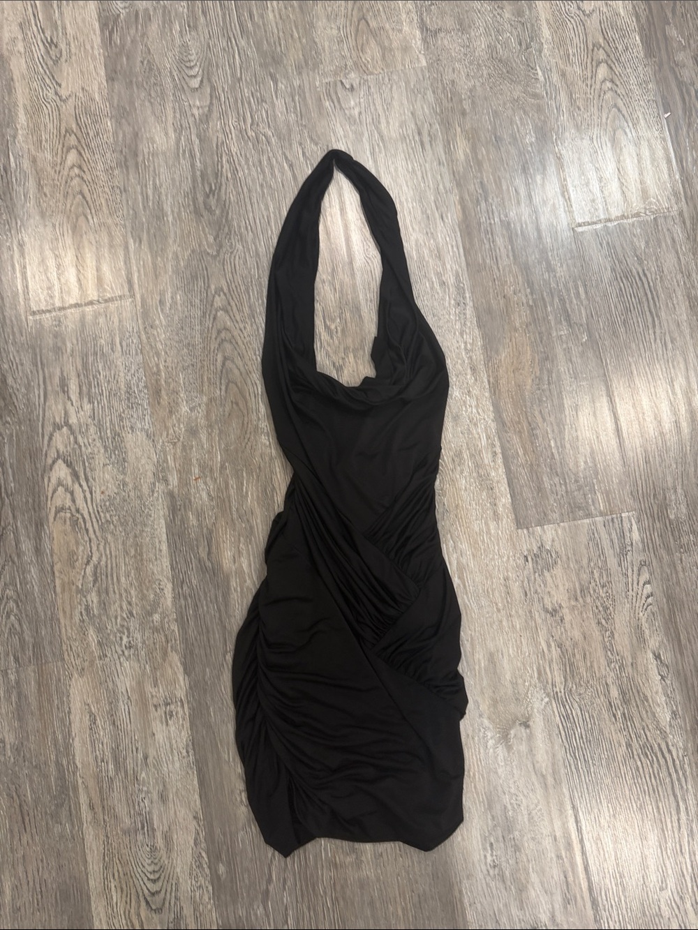 Arden B Black One-Shoulder Ruched Bodycon Dress